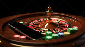 Mobile device displaying live casino streaming with quality indicators